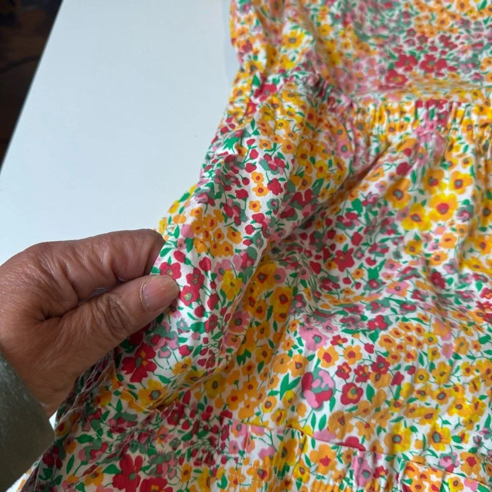 J.Crew Floral Sleeveless Midi Dress Size 8 - Picture 7 of 12